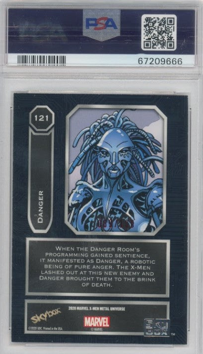 2020-21 X-men Metal Universe Danger Precious Metal Gems Pmg Red 89/100 Psa 9