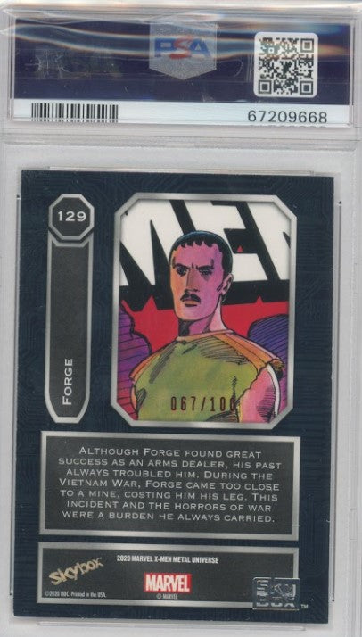 2020-21 X-men Metal Universe Forge Precious Metal Gems Pmg Red 67/100 PSA 9