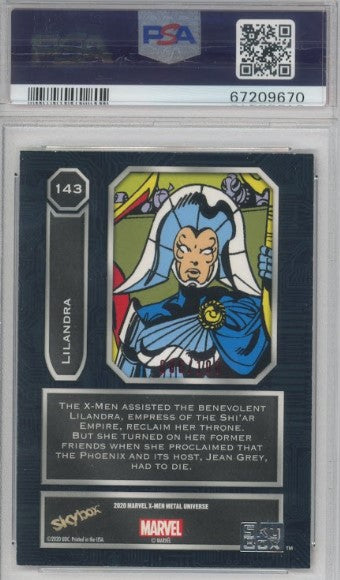 2020-21 X-men Metal Universe Lilandra Precious Metal Gems Pmg Red 86/100 PSA 8