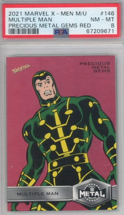 2020-21 X-men Universe Multiple Man Precious Metal Gems Pmg Red 32/100 PSA 8-Cherry Collectables