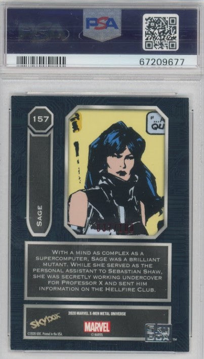 2020-21 X-men Metal Universe Sage Precious Metal Gems Pmg Red 37/100 Psa 9