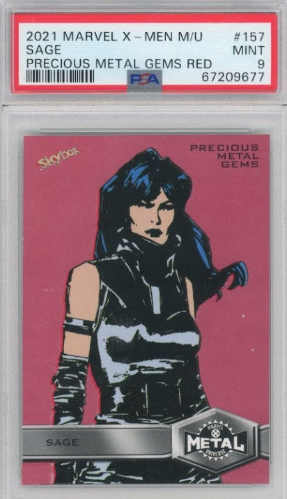 2020-21 X-men Metal Universe Sage Precious Metal Gems Pmg Red 37/100 Psa 9