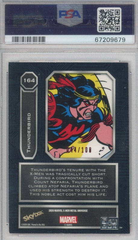 2020-21 X-men Universe Thunderbird Precious Metal Gems Pmg Red 44/100 PSA 8