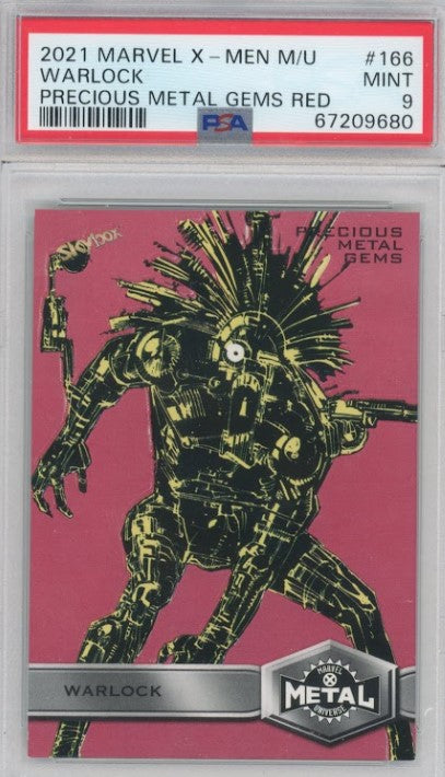 2020-21 X-men Metal Universe Warlock Precious Metal Gems Pmg Red 59/100 PSA 9