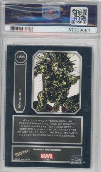 2020-21 X-men Metal Universe Warlock Precious Metal Gems Pmg Red 33/100 PSA 9