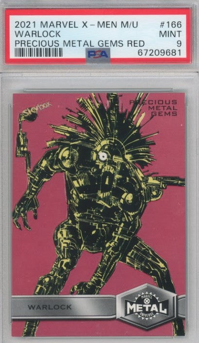 2020-21 X-men Metal Universe Warlock Precious Metal Gems Pmg Red 33/100 PSA 9