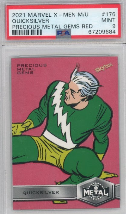 2020-21 X-men Universe Quicksilver Precious Metal Gems Pmg Red 69/100 Psa 9