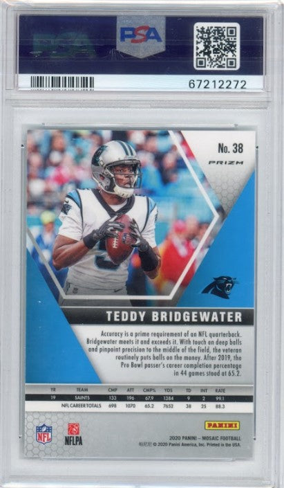 2020 Mosaic Teddy Bridgewater Peacock Choice Ssp No 38 PSA 10 272
