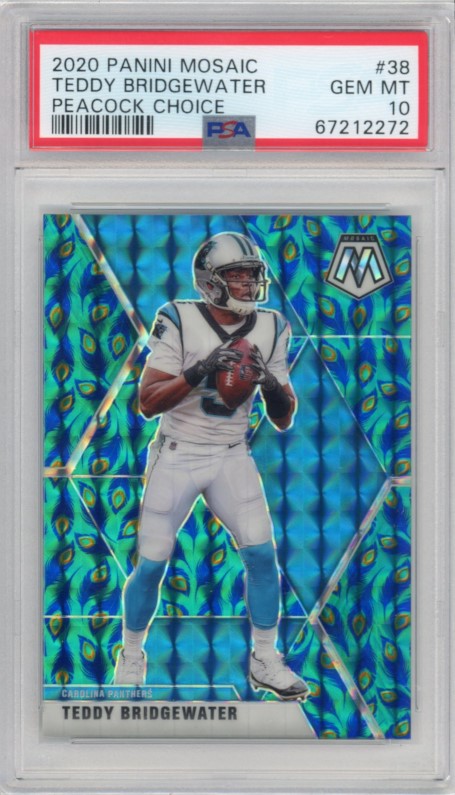 2020 Mosaic Teddy Bridgewater Peacock Choice Ssp No 38 PSA 10 272