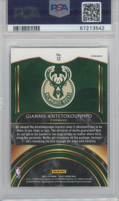2019-20 Select Giannis Antetokounmpo Select Company Silver No 12 Psa 10 542