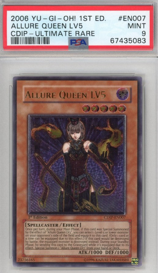 PSA 9 Allure Queen LV5 - CDIP-EN007 - Ultimate Rare 1st Edition