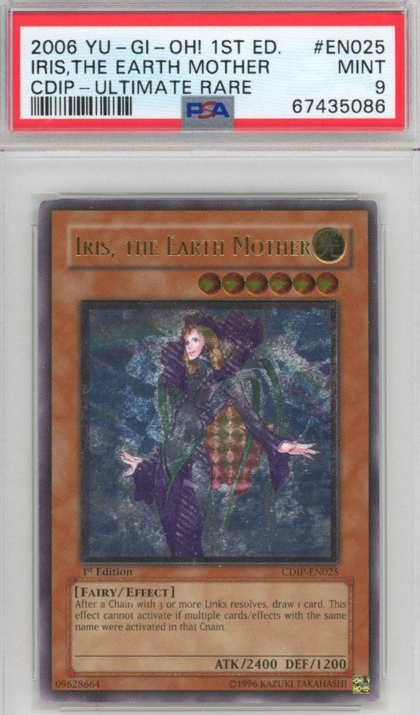 PSA 9 Iris, The Earth Mother - CDIP-EN025 - Ultimate Rare 1st Edition 086