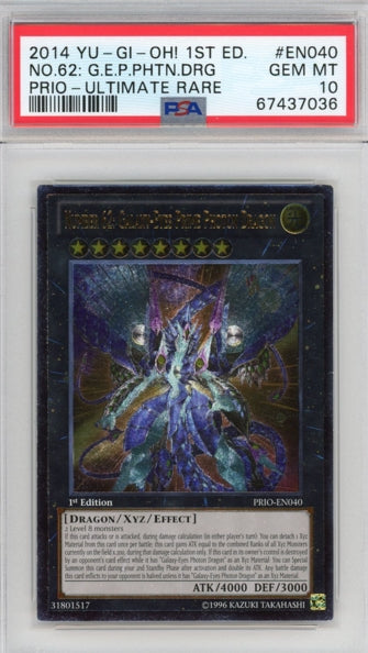 PSA 10 Number 62: Galaxy-Eyes Prime Photon Dragon - PRIO-EN040