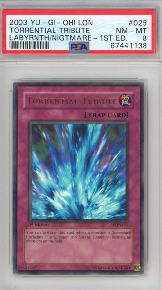 PSA 8 Torrential Tribute - LON-025 - Ultra Labyrinth Of Nightmare 1st Ed. 138