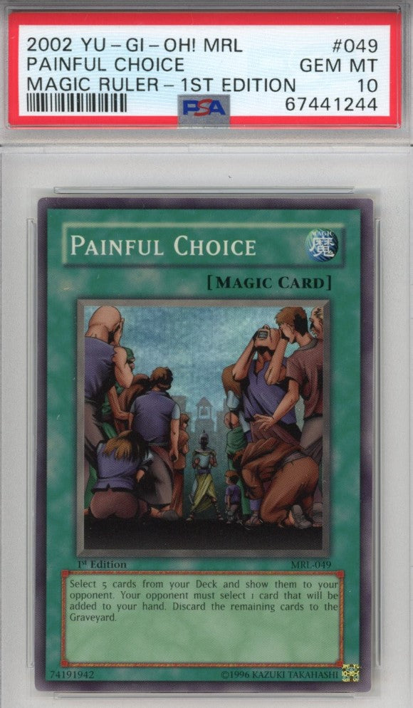 PSA 10 Painful Choice - MRL-049 - Super Rare Magic Ruler 1st Edition 244