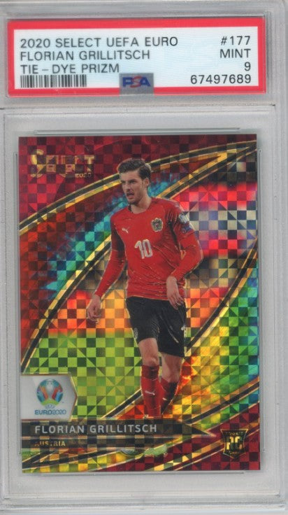 2020 Select Uefa Euro Florian Grillitsch Field Rookie Tie-dye Prizm 11/25 PSA 9