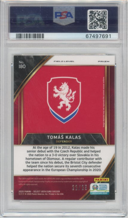 2020 Select Uefa Euro Tomas Kalas Field Level Rookie Tie-dye Prizm 22/25 PSA 9 691