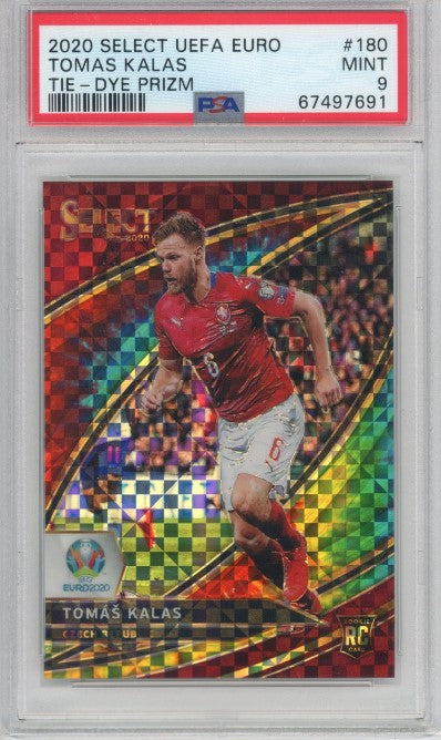 2020 Select Uefa Euro Tomas Kalas Field Level Rookie Tie-dye Prizm 22/25 PSA 9 691