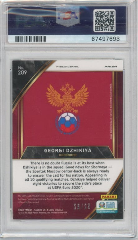 2020 Select Uefa Euro Georgi Dzhikiya Field Rookie Tie-dye Prizm 25/25 PSA 9