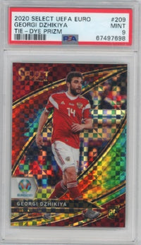 2020 Select Uefa Euro Georgi Dzhikiya Field Rookie Tie-dye Prizm 25/25 PSA 9