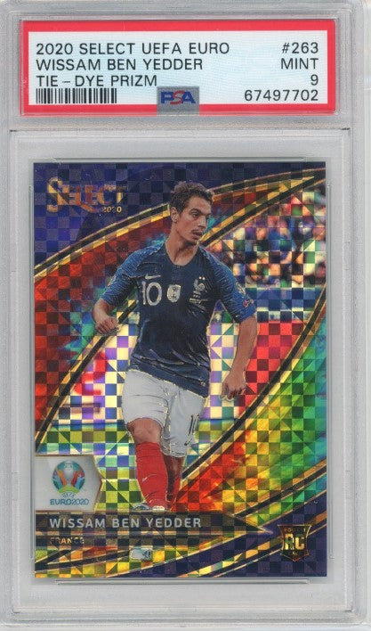 2020 Select Uefa Euro Wissam Ben Yedder Rookie Tie-dye Prizm 7/25 PSA 9 702