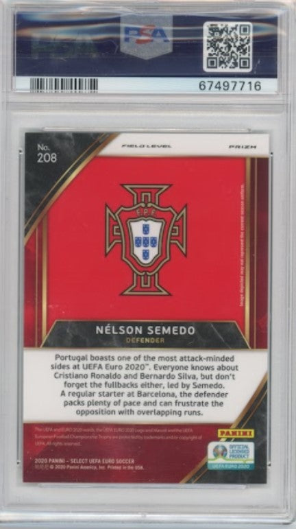 2020 Select Uefa Euro Nelson Semedo Field Level Zebra Prizm Ssp No 208 Psa 10 716