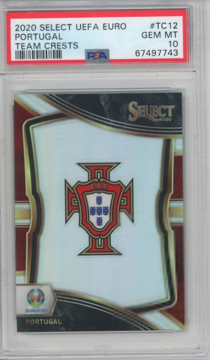 2020 Select Uefa Euro Portugal Team Crests Silver Prizm Sp No 12 PSA 10 743