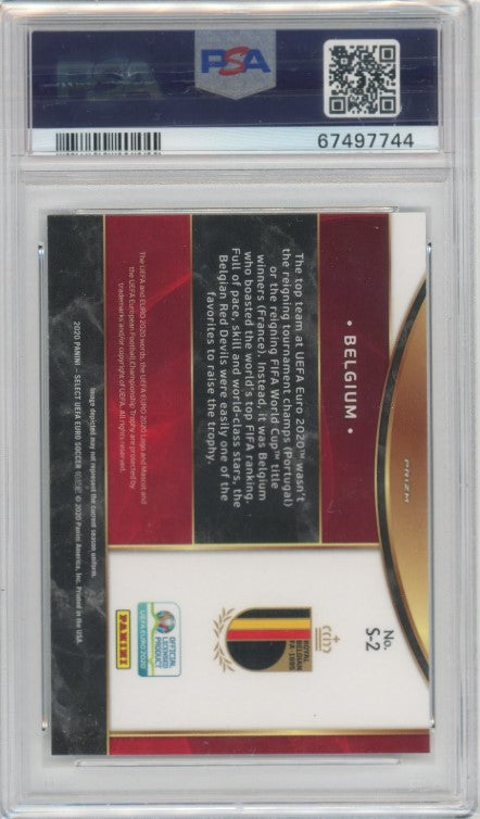 2020 Select Uefa Euro Belgium Squads Silver Prizm Sp No 2 PSA 10 744