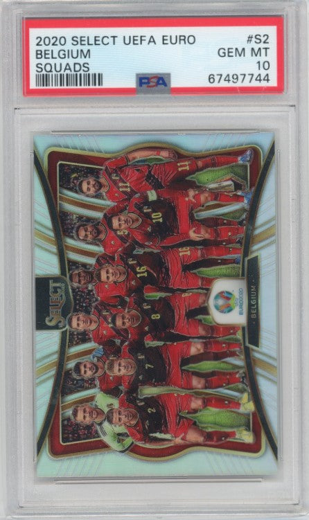 2020 Select Uefa Euro Belgium Squads Silver Prizm Sp No 2 PSA 10 744