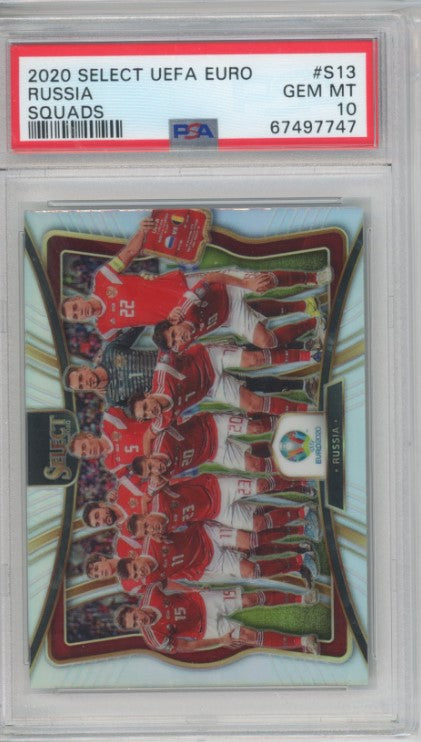 2020 Select Uefa Euro Russia Squads Silver Prizm Sp No 13 PSA 10 747