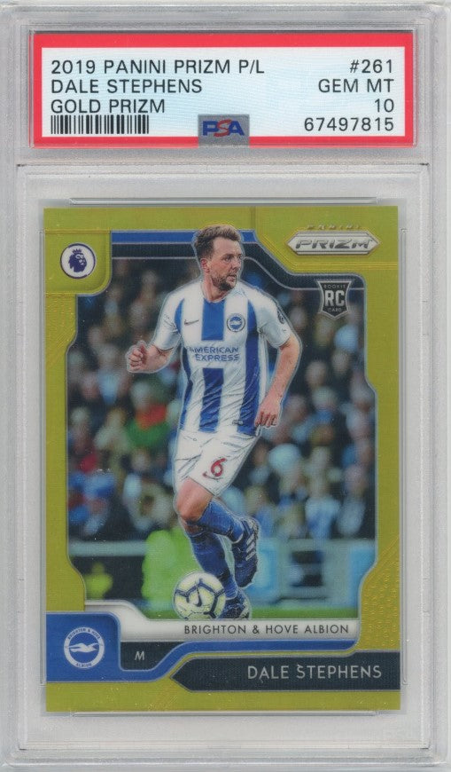 2019-20 Prizm Epl Dale Stephens Rookie Gold Prizm 9/10 PSA 10