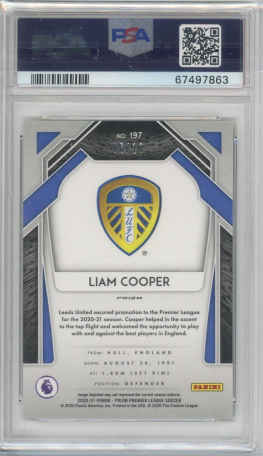 2020-21 Prizm Epl Liam Cooper Rookie Gold Prizm 6/10 Psa 9