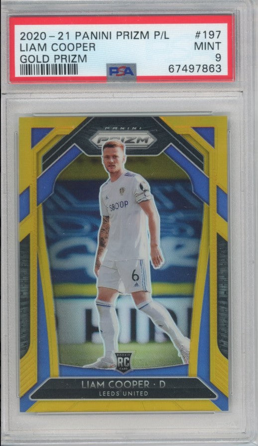 2020-21 Prizm Epl Liam Cooper Rookie Gold Prizm 6/10 Psa 9