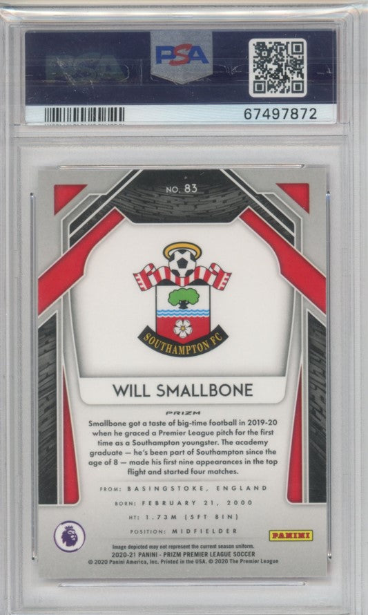 2020-21 Prizm Epl Will Smallbone Rookie Pink Pulsar No 83 Psa 10 872