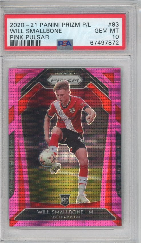 2020-21 Prizm Epl Will Smallbone Rookie Pink Pulsar No 83 Psa 10 872