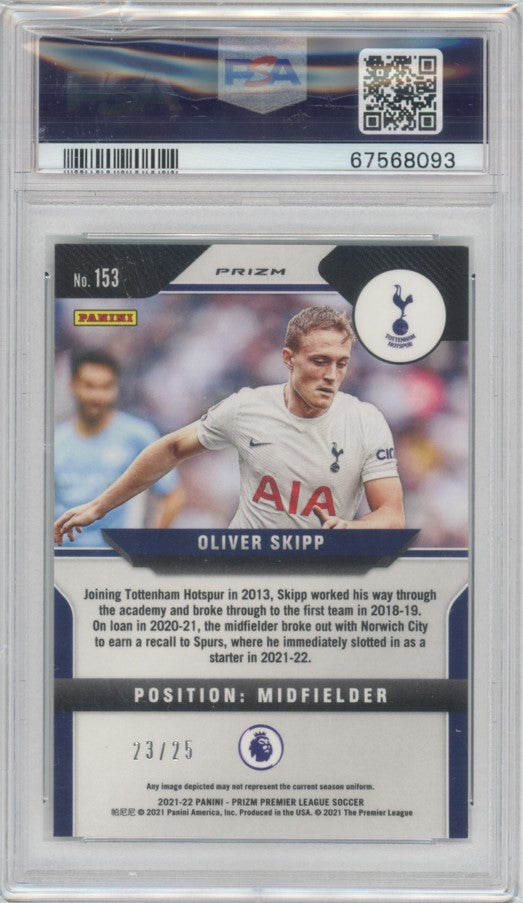 2021-22 Prizm Epl Oliver Skipp Breakaway Rookie Bronze 23/25 PSA 9