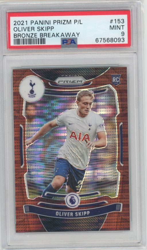 2021-22 Prizm Epl Oliver Skipp Breakaway Rookie Bronze 23/25 PSA 9