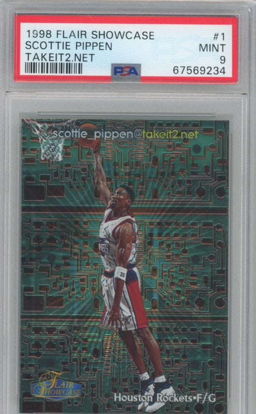 1998 Flair Showcase Scottie Pippen Takeit2.net 127/1000 PSA 9