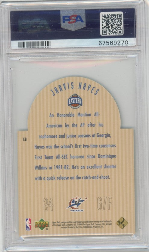 2003 Upper Deck Jarvis Hayes Future All-star Die Cut Black 16/25 Psa 9