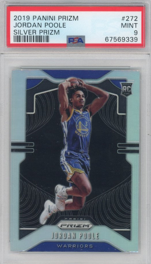 2019-20 Prizm Jordan Poole Silver Prizm Rookie No 272 PSA 9 339