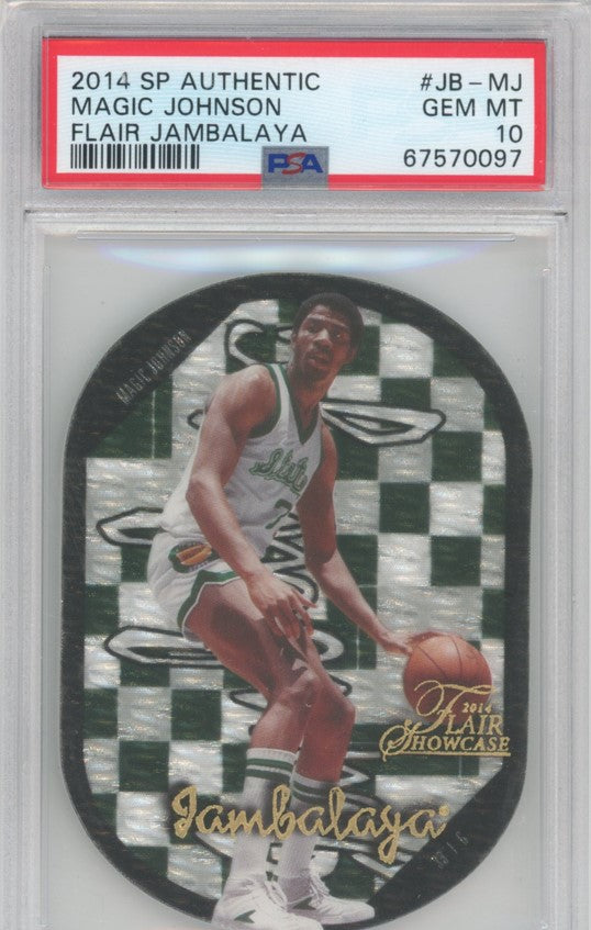 2014 Flair Sp Authentic Magic Johnson Jambalaya Jb-mj PSA 10 097