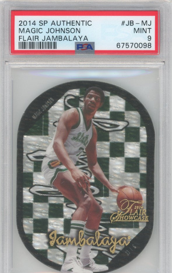 2014 Flair Sp Authentic Magic Johnson Jambalaya Jb-mj PSA 9 098