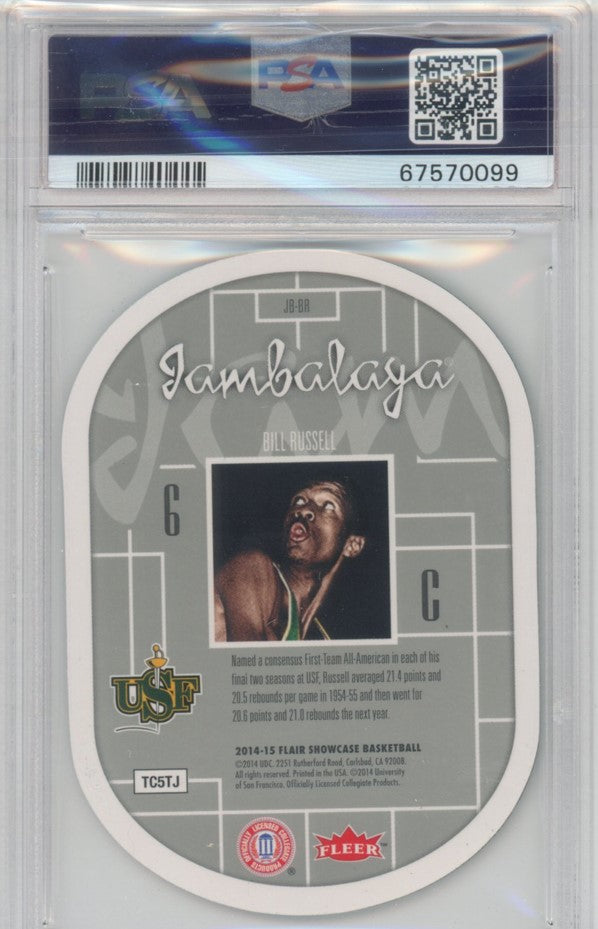 2014 Flair Sp Authentic Bill Russell Jambalaya Jb-br Psa 10 099