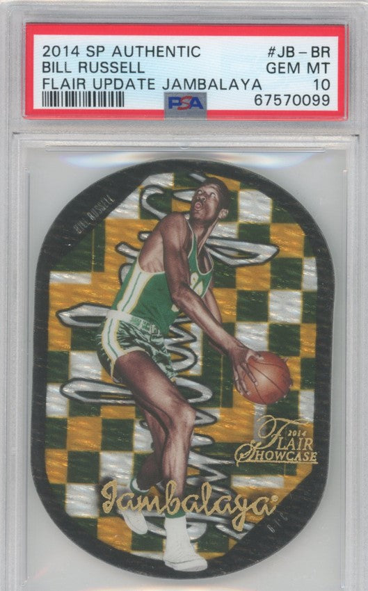 2014 Flair Sp Authentic Bill Russell Jambalaya Jb-br Psa 10 099