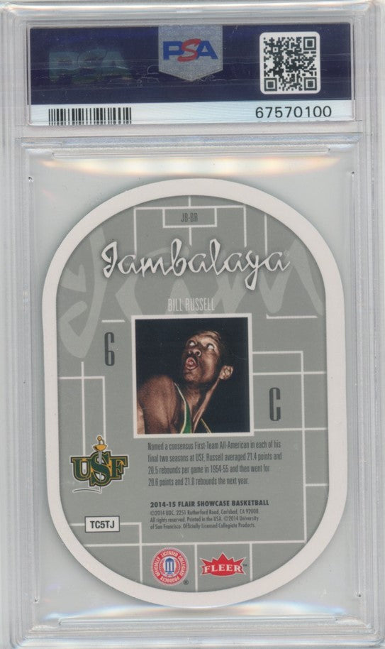 2014 Flair Sp Authentic Bill Russell Jambalaya Jb-br Psa 9 100