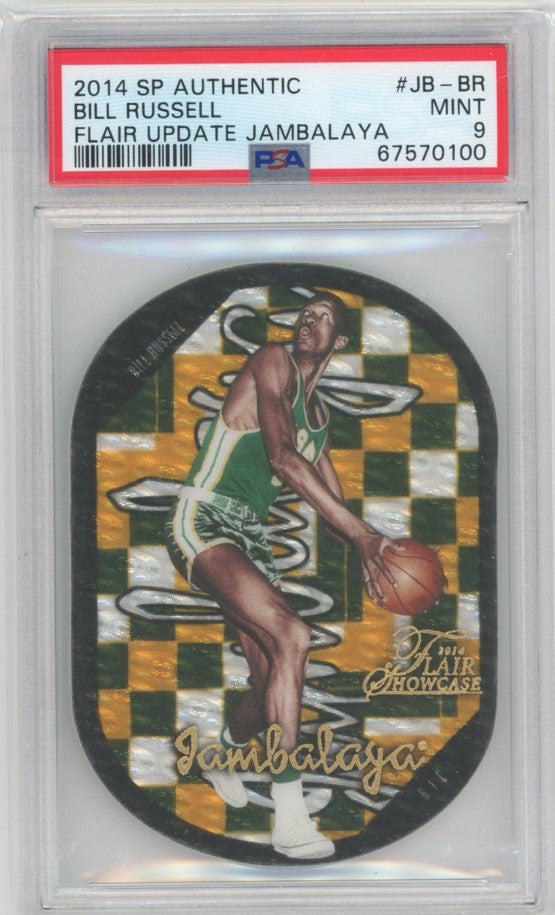 2014 Flair Sp Authentic Bill Russell Jambalaya Jb-br Psa 9 100