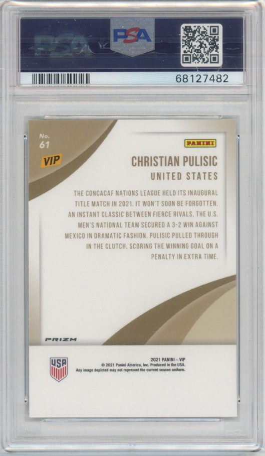 2022 The National Vip Christian Pulisic Usmnt Zebra Ssp No 61 PSA 9 482