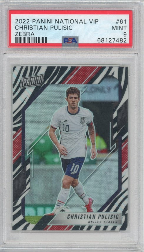 2022 The National Vip Christian Pulisic Usmnt Zebra Ssp No 61 PSA 9 482