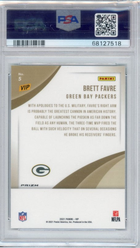 2022 The National Vip Brett Favre Peacock Ssp No 5 PSA 10 518