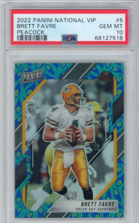 2022 The National Vip Brett Favre Peacock Ssp No 5 PSA 10 518